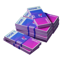 Multiple large stacks of cash bundles symbolizing the Boomerang Casino Welcome Bonus